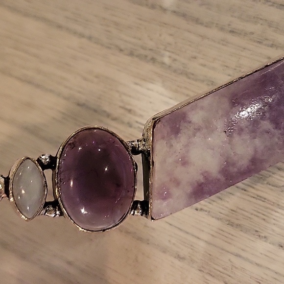Lepidolite, Moonstone, & Amethyst Pendant - NWOT - Picture 5 of 6